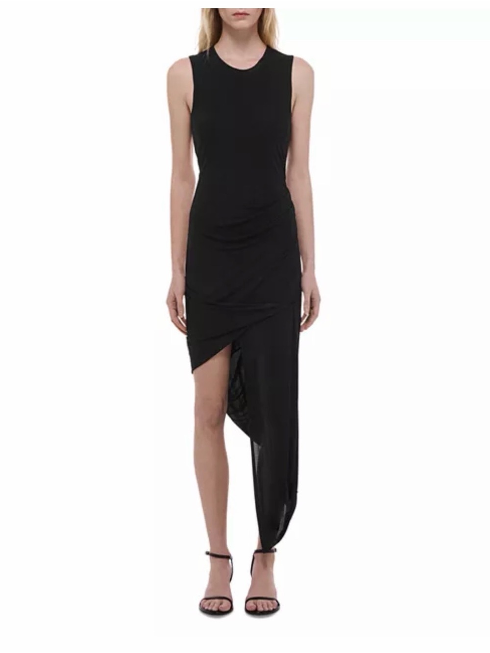 Helmut Lang Twist Drape Dress Black Small